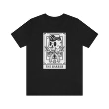 Load image into Gallery viewer, Stay Fresh Hipster Barber Tarot Card Unisex Tee
