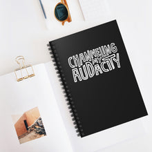 Load image into Gallery viewer, Channeling My Audacity | Spiral Ruled Notebook Journal for Artists, Creatives, and Crafters
